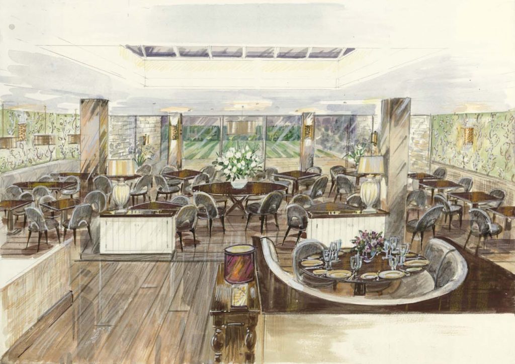 Dormy House Hotel dining room