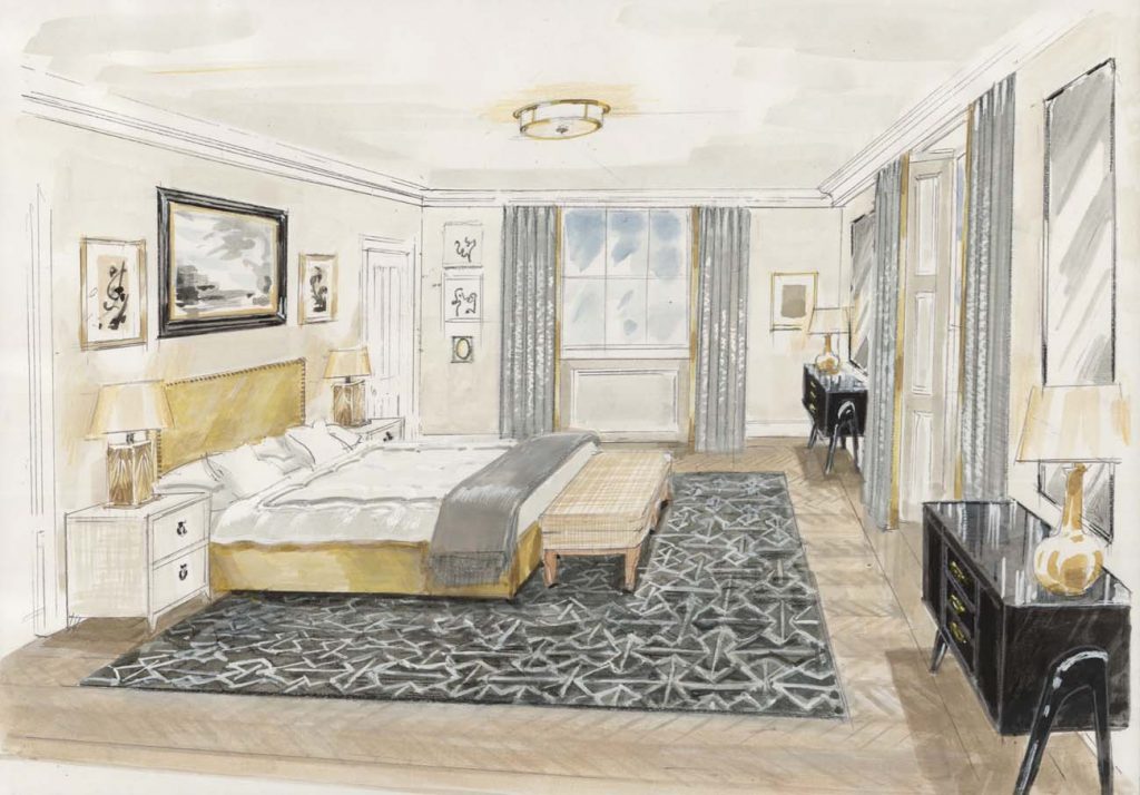 Belgravia home guest bedroom