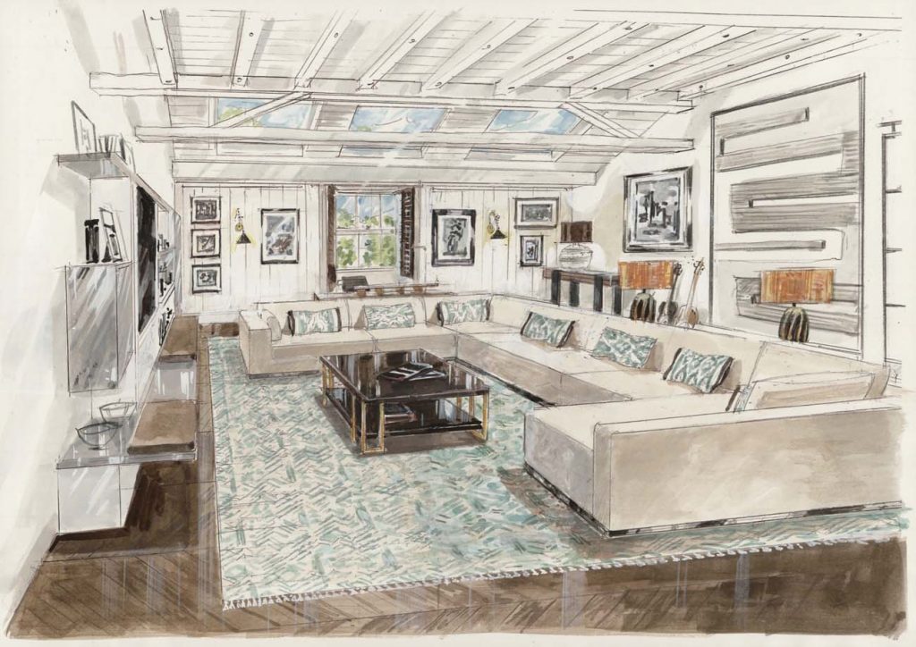 Belgravia home man's living room
