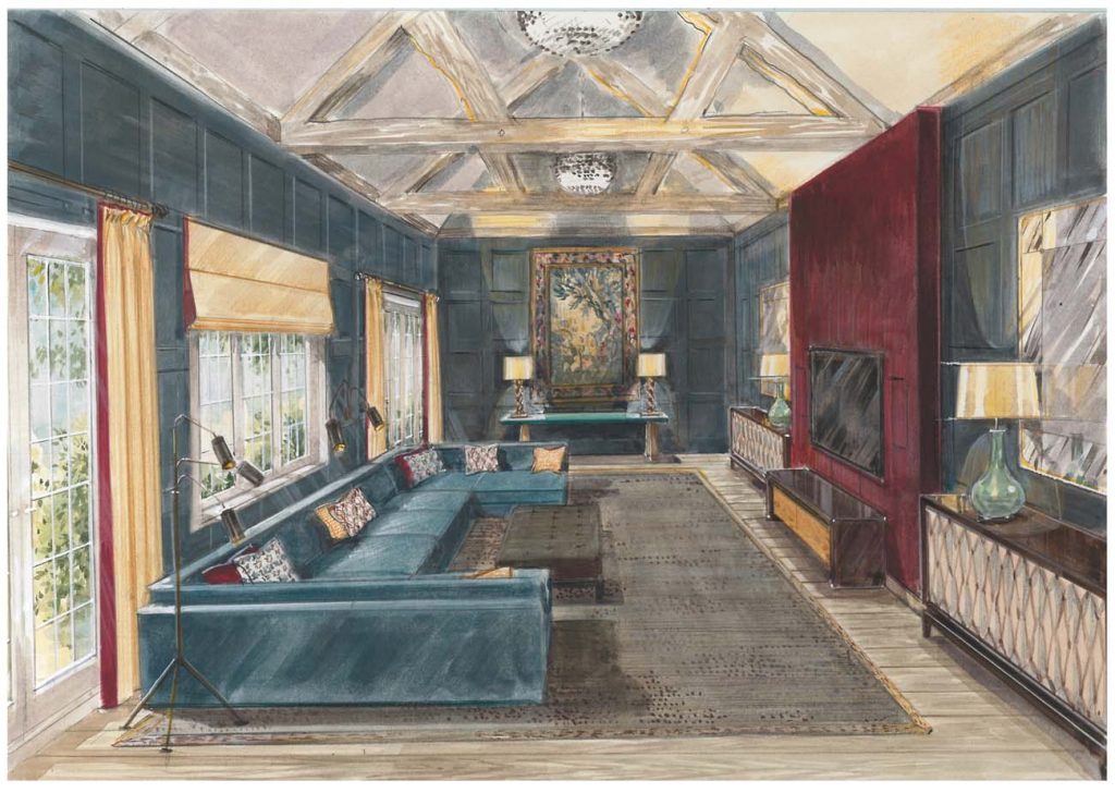 Berkshire party barn room with glitter balls