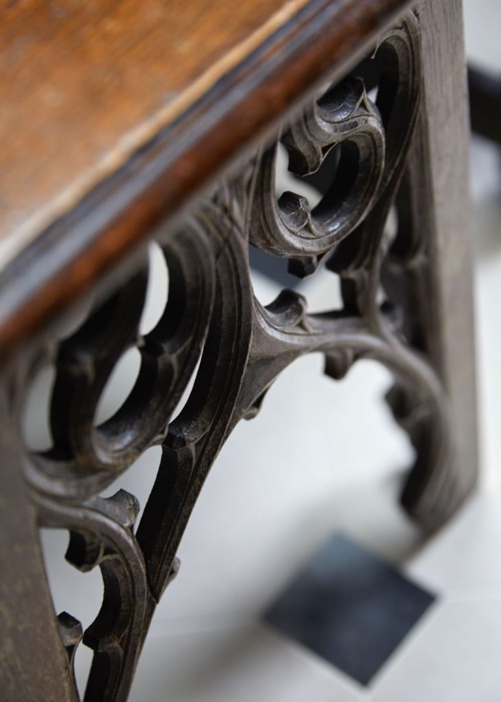 ironwork detail on table