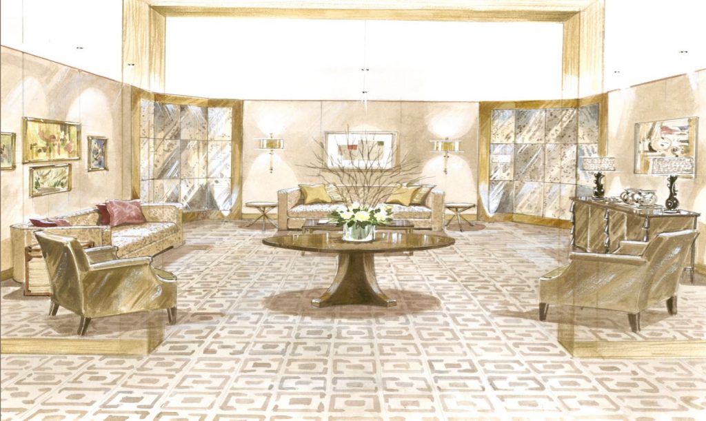 Barclays bank London private reception room