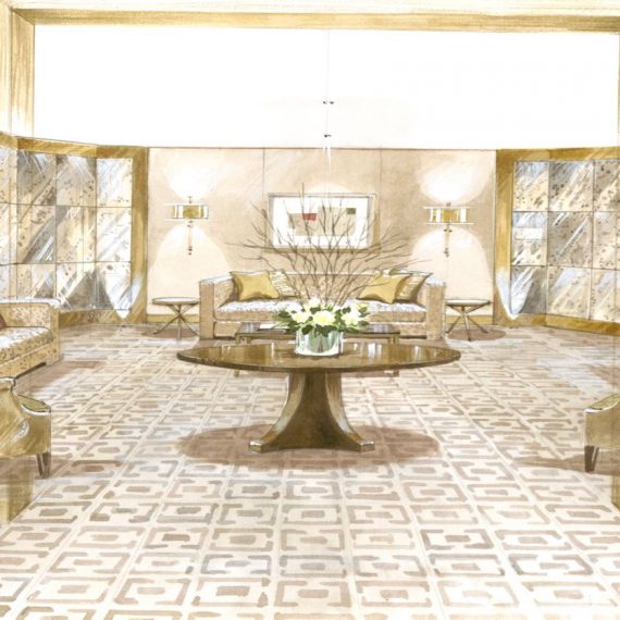 Barclays bank London private reception room