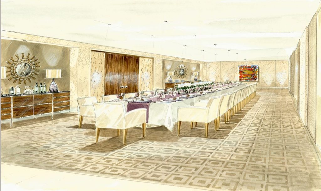 Barclays bank London large private dining room