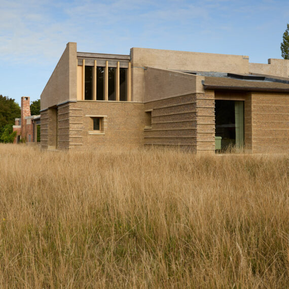 Rammed earth new build country house Wiltshire
