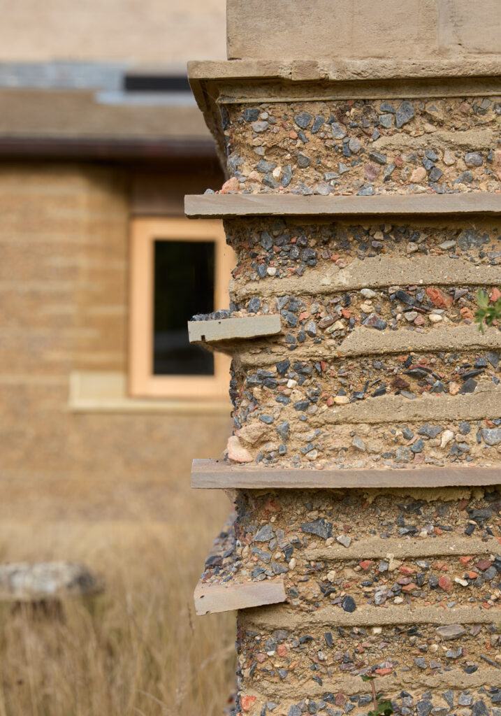 Rammed earth house